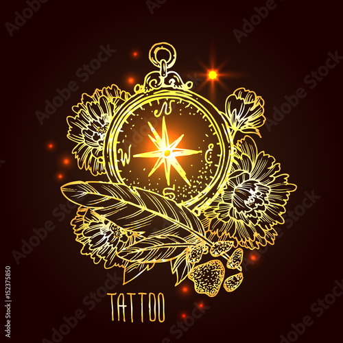 tattoo style illustration