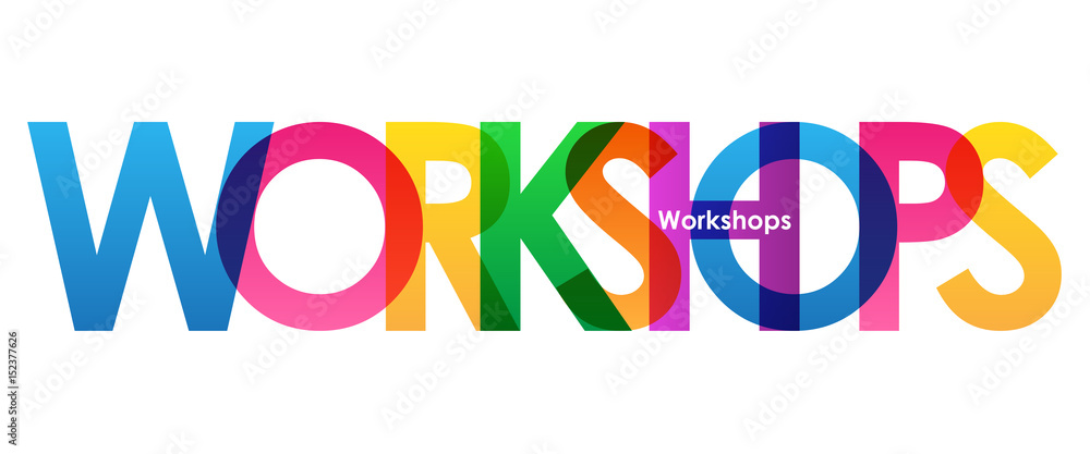 WORKSHOPS Colourful Vector Letters Icon WORKSHOPS Colourful Vector Letters Icon