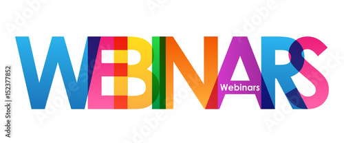 WEBINARS Colourful Vector Letters Icon