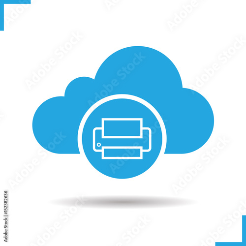 Cloud storage printer icon