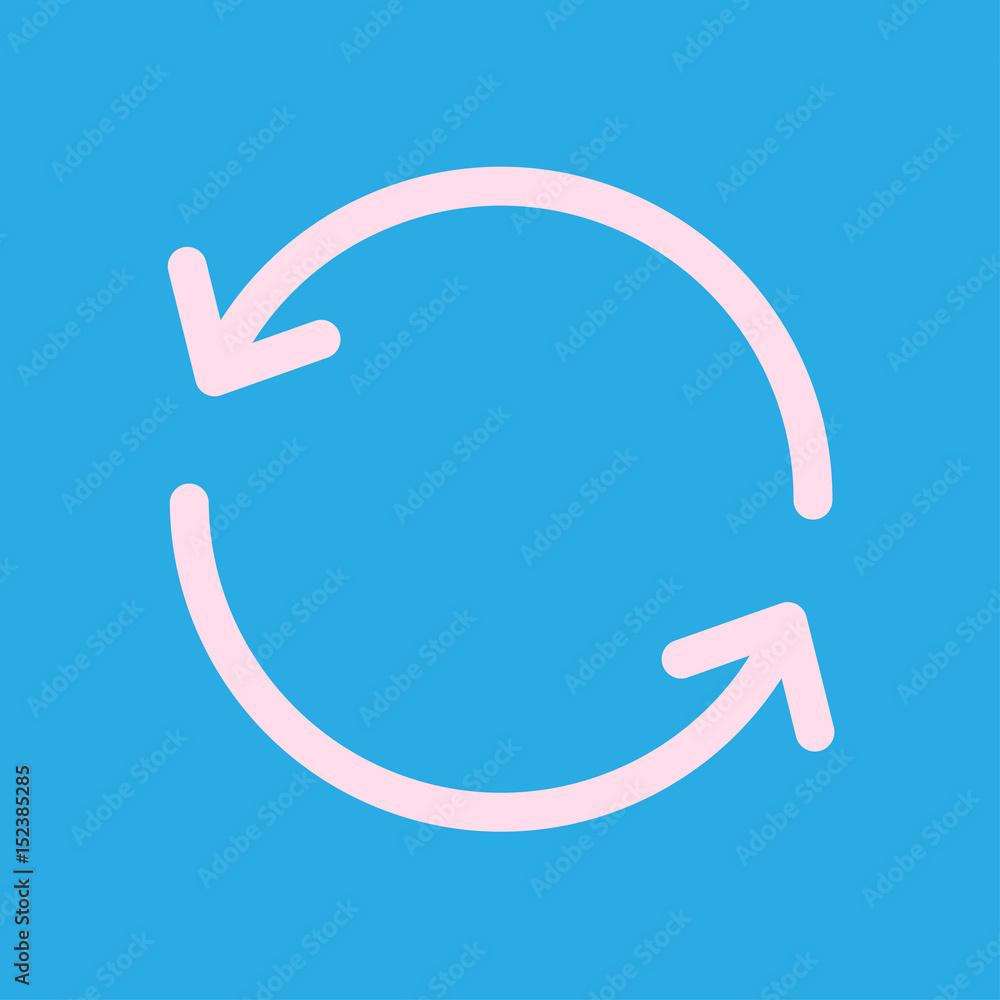 Ciircular arrow sign vector icon. Flat design style. Ciircular arrow sign vector icon. Flat design style.