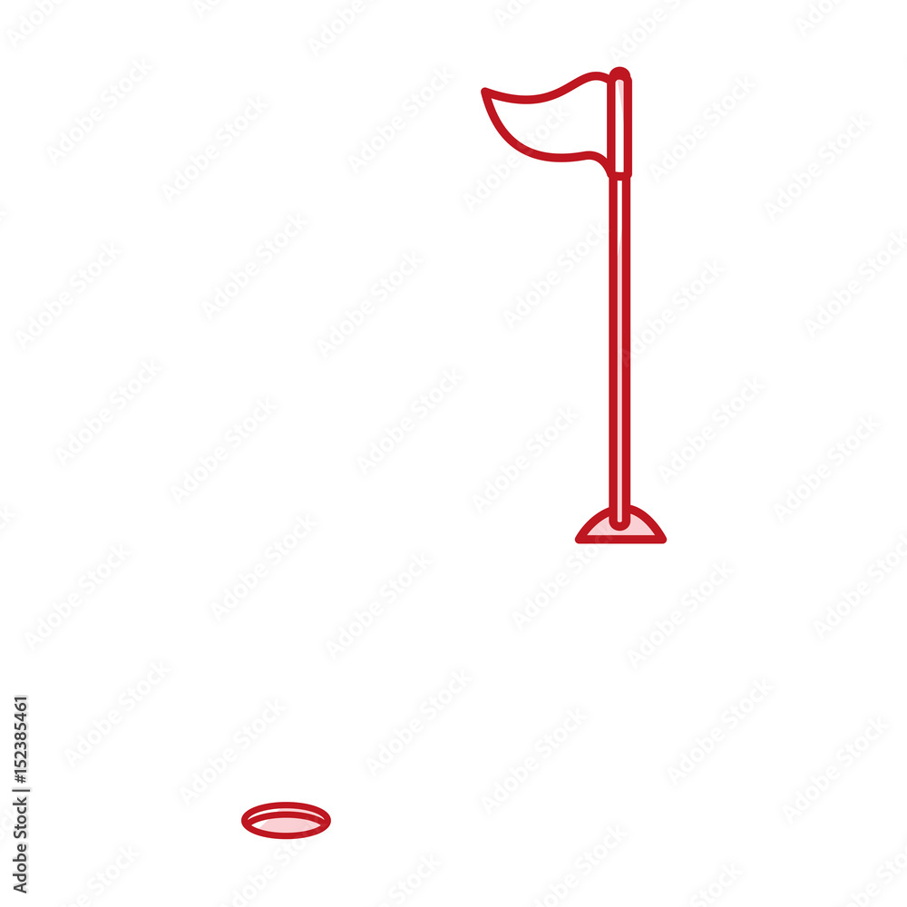 golf flag isolated icon vector illustration design golf flag isolated icon vector illustration design