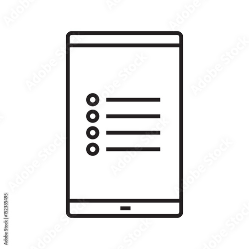Smartphone app menu linear icon