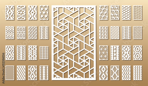 Set of die cut cards