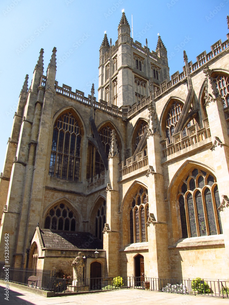 Historical center in the town of Bath England