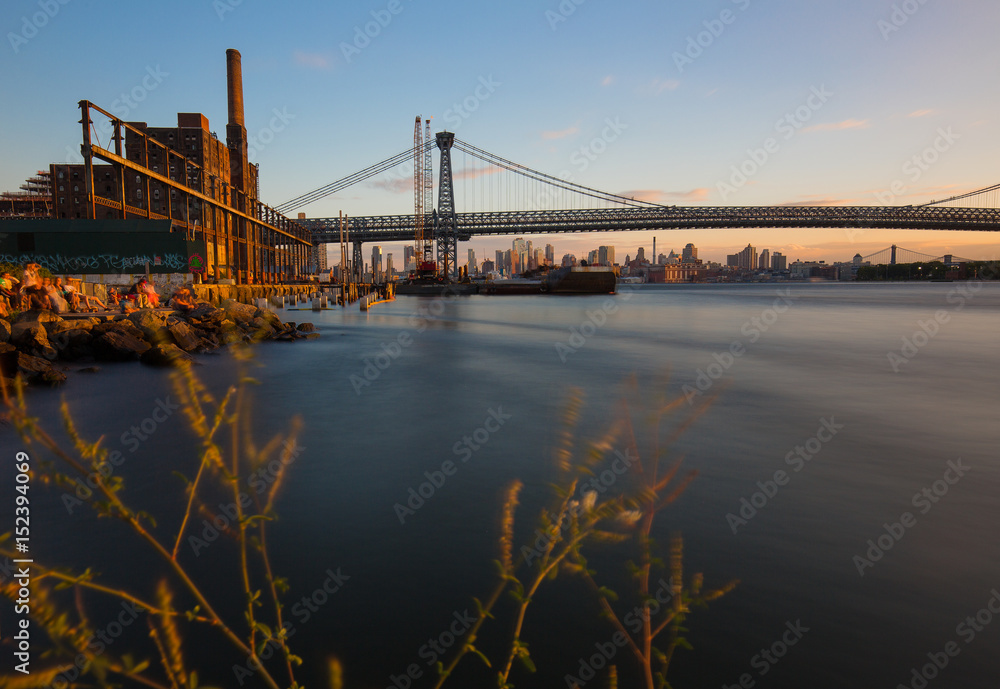 Fototapeta premium Willamsburg Bridge Sunset
