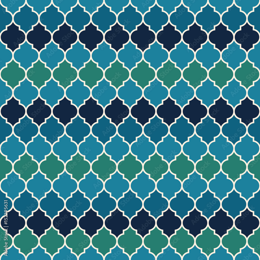 Fototapeta premium Flat moroccan seamless pattern vector
