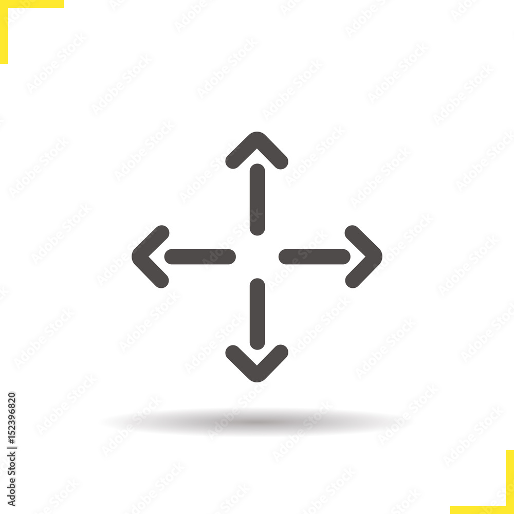 All directions movement arrows glyph icon All directions movement arrows glyph icon