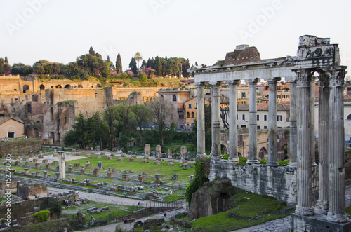 Canvas Print Roman Forum at Dusk