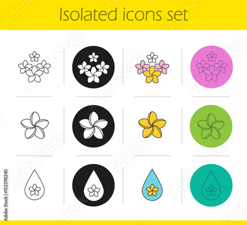 Aromatherapy icons set