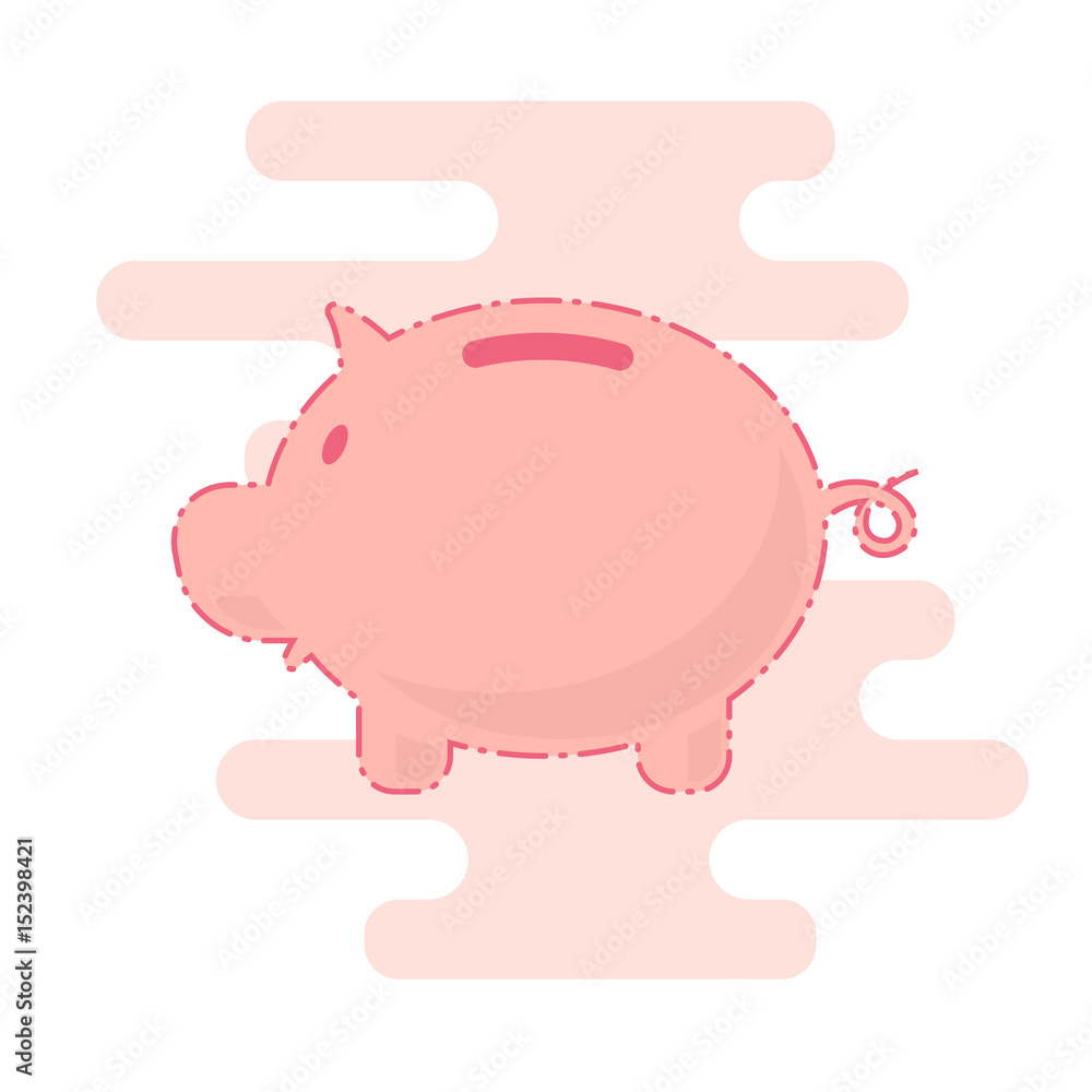 Piggy bank. Business Icon. Vector Pictogram Piggy bank. Business Icon. Vector Pictogram