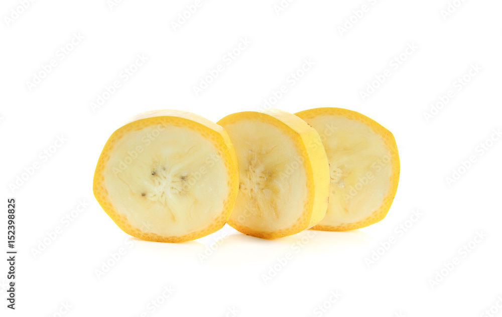 banana slice on white background banana slice on white background