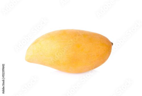 yellow mangoes on white  background