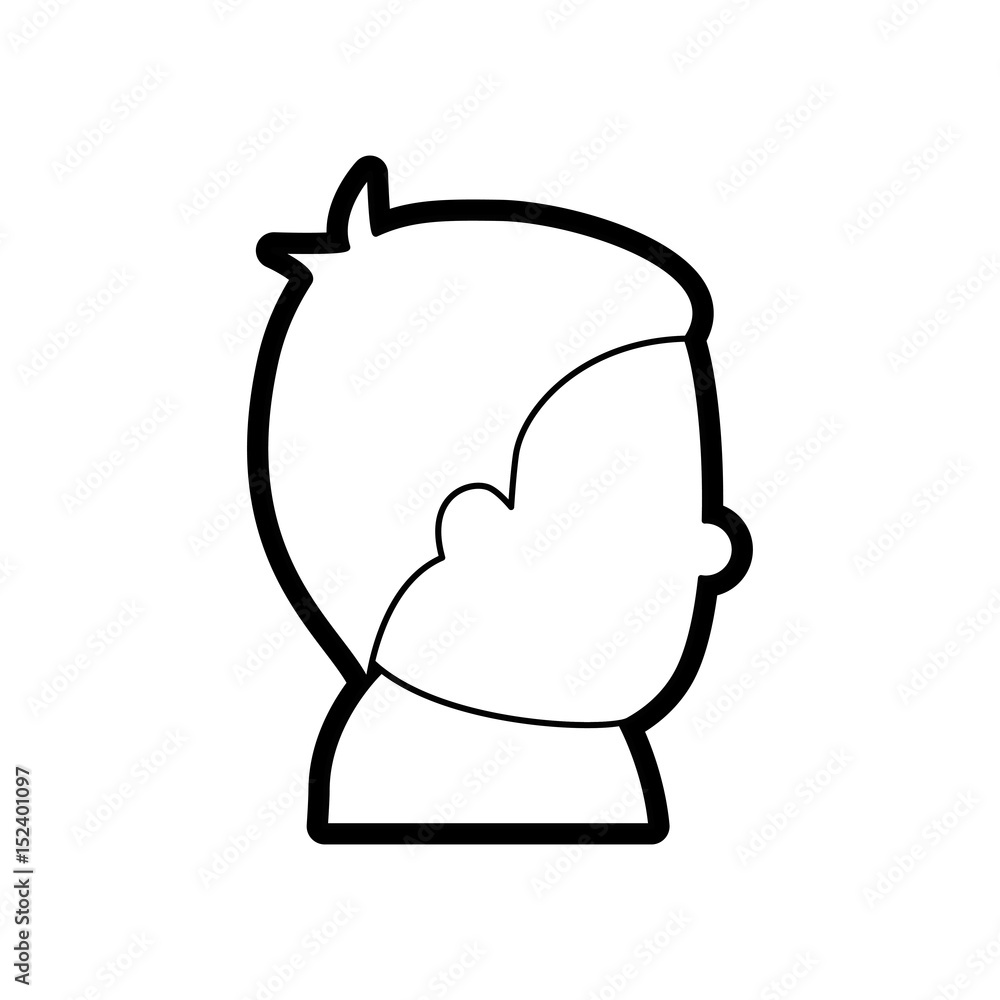 Fototapeta premium Young man profile icon vector illustration graphic design