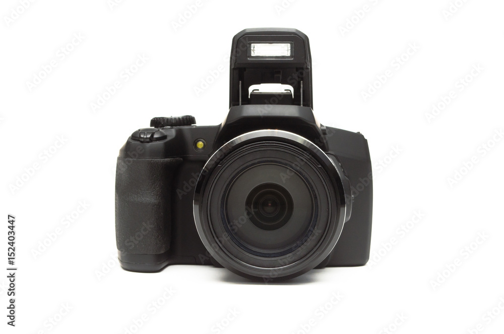 Photo camera isolated on white background. Photo camera isolated on white background.