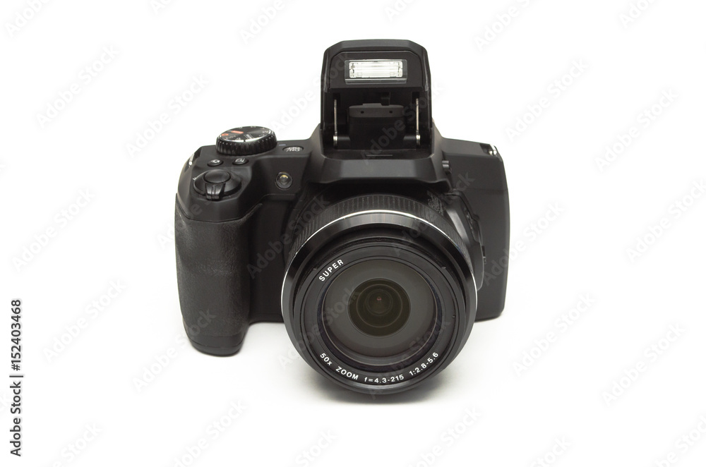 Photo camera isolated on white background. Photo camera isolated on white background.
