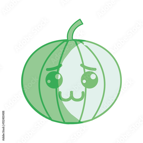 silhouette kawaii nice shy pumpkin vegetable