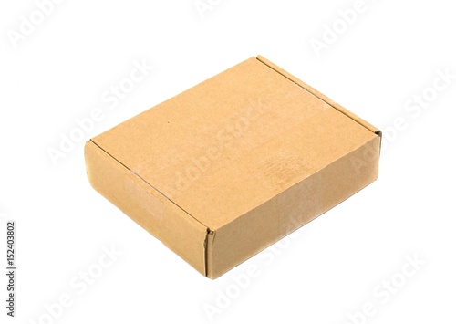Cardboard Box on White © Gudellaphoto