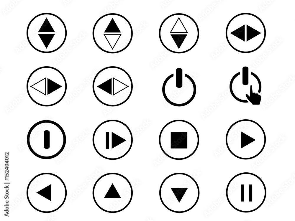 Vector sign icon set on white background. Vector sign icon set on white background.