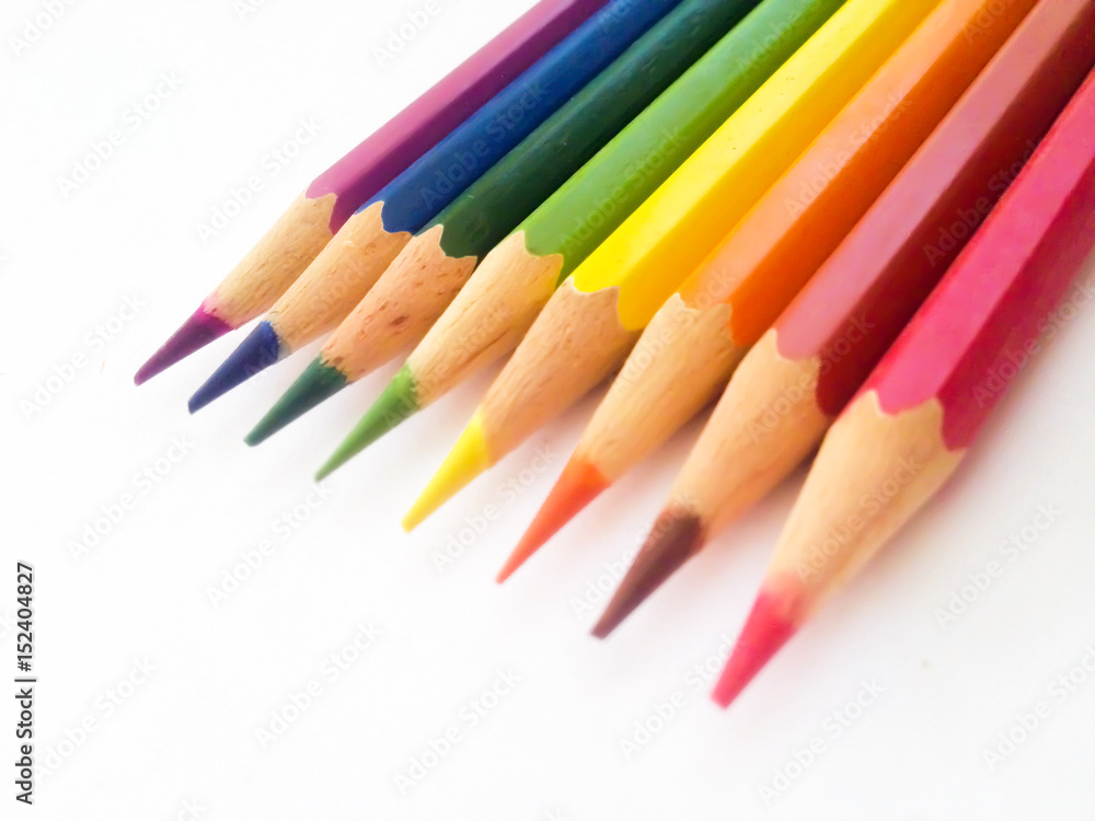 pencil color on white background isolate pencil color on white background isolate