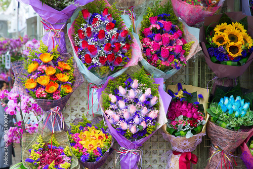 flower market in Hong Kong
