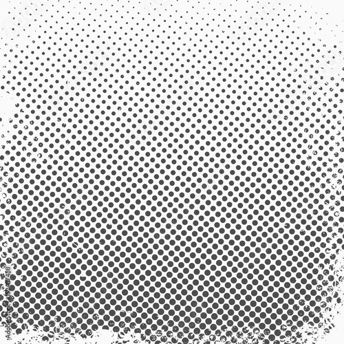 Halftone dots. Monochrome vector texture background for prepress, DTP, comics, poster. Pop art style template