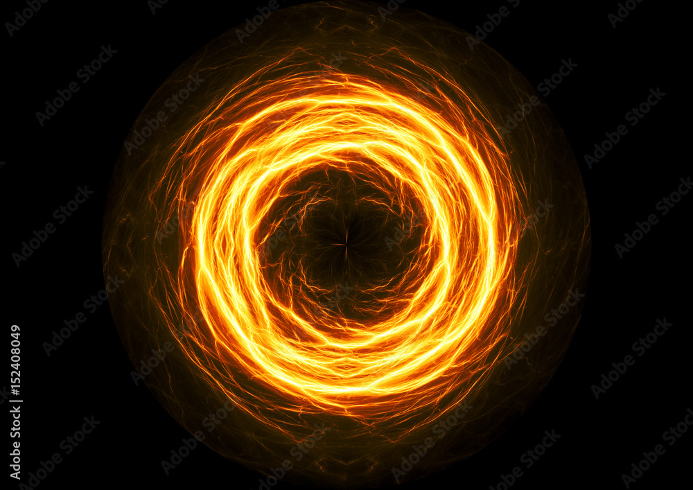 Fiery orange ball lightning Fiery orange ball lightning