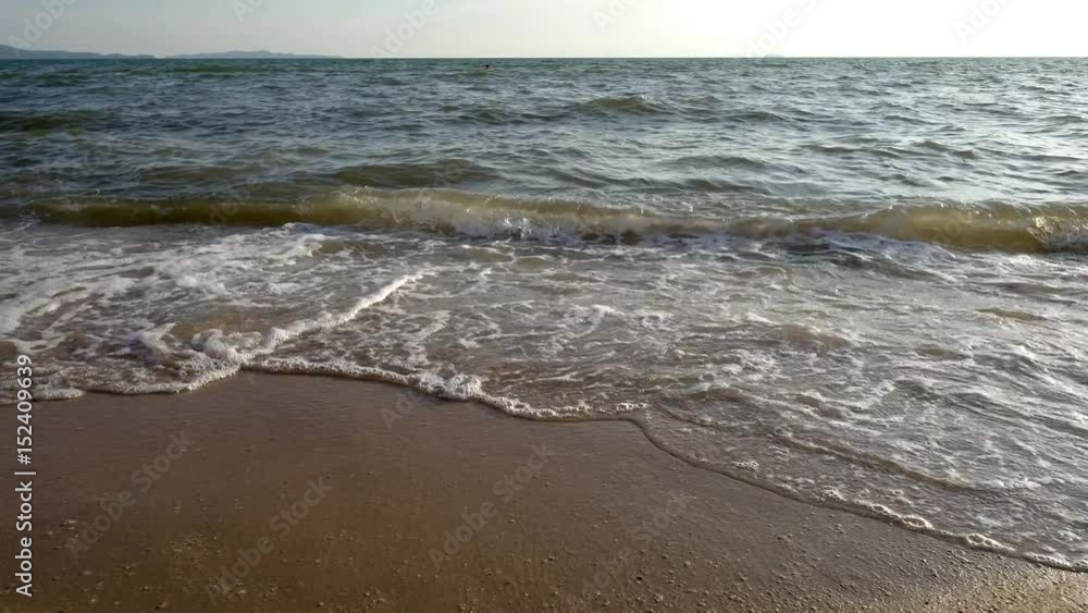 Ocean sea waves reaching shore.  uhd 4k 3840x2160.
