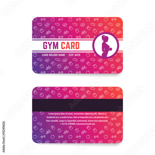 fitness club or gym card template