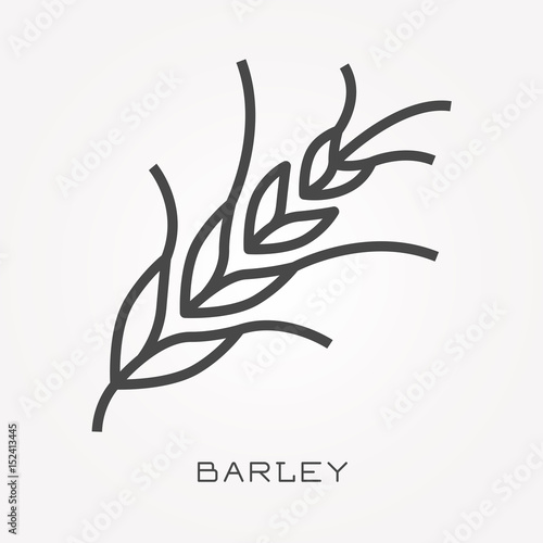 Line icon barley