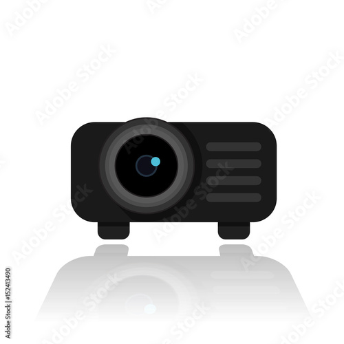 Projector vector illustration in flat style