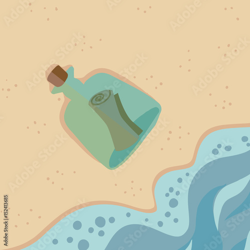 Message in a bottle, top view