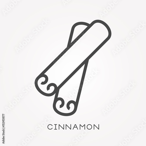 Line icon cinnamon