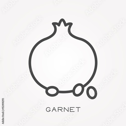 Line icon garnet