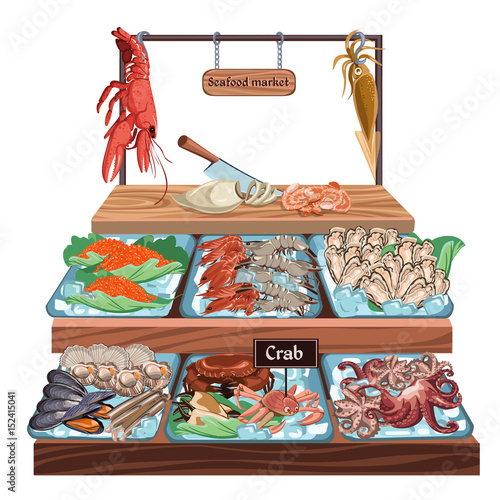 Seafood Market Concept