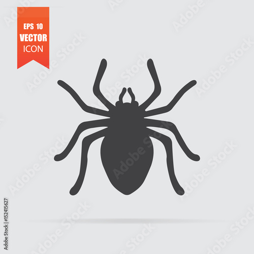 Spider icon in flat style isolated on grey background. © Oleksandr