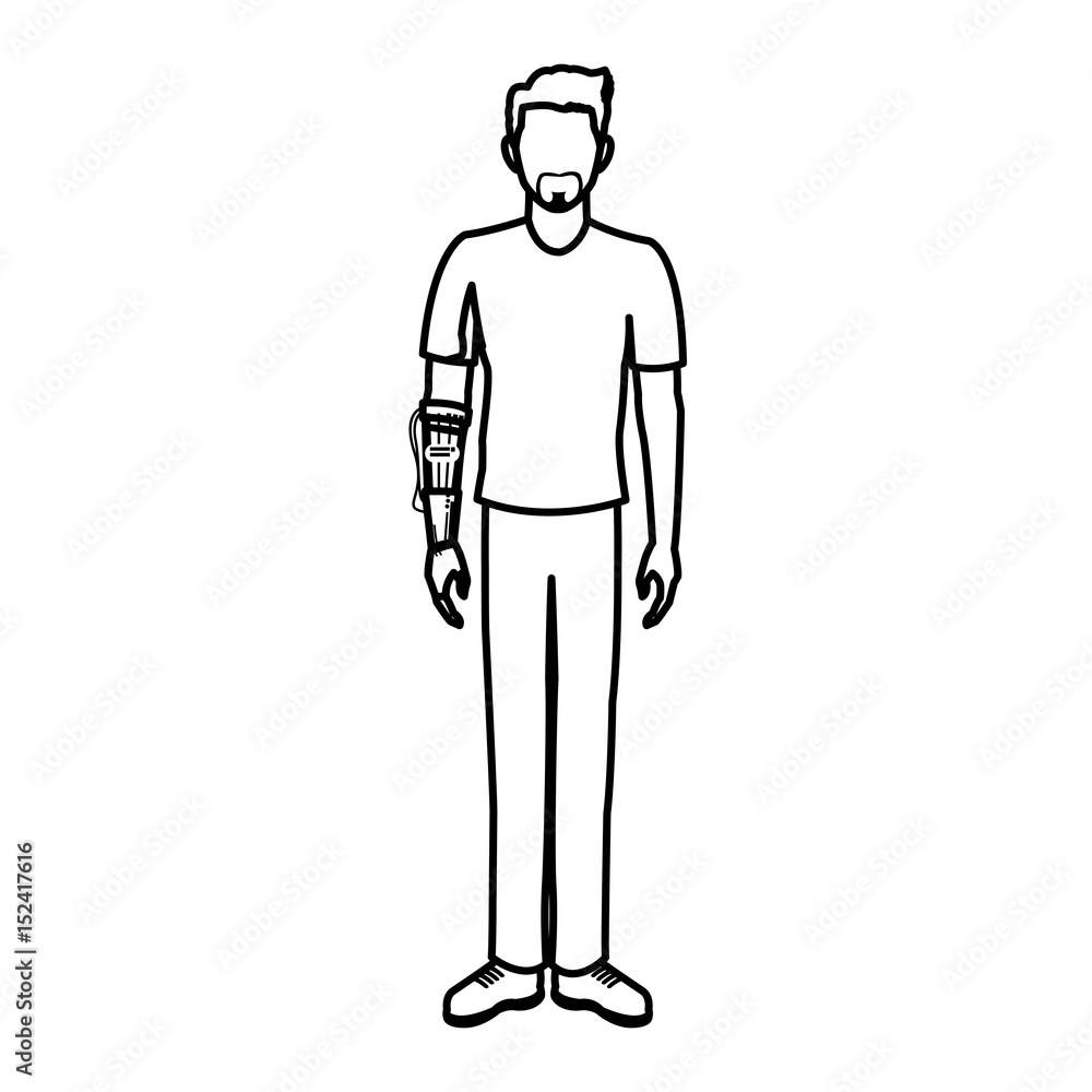 guy wearing vr headset - virtual reality glasses concept vector illustration flat style guy wearing vr headset - virtual reality glasses concept vector illustration flat style