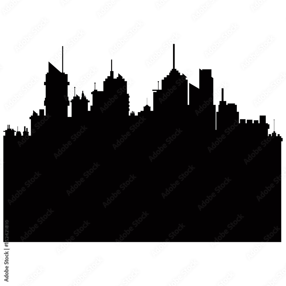 pictogram city landscape building skyscraper vector illustration