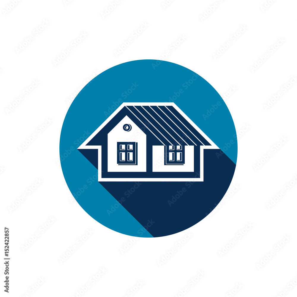 Real estate icon isolated on white, vector abstract house. Property developer symbol, conceptual sign, best for use in advertising. Real estate icon isolated on white, vector abstract house. Property developer symbol, conceptual sign, best for use in advertising.