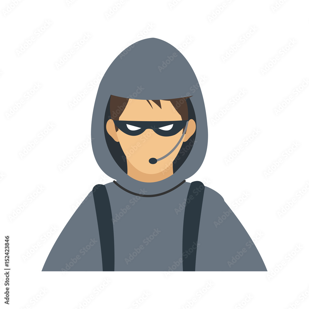 male hacker icon image vector illustration design 