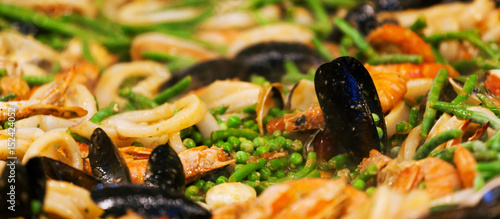 Seafood paella at the streetfood festival