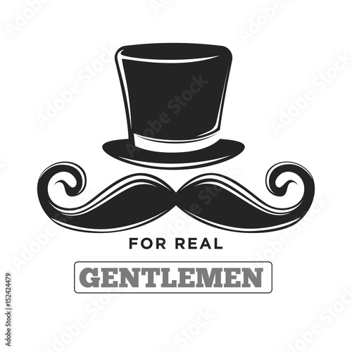 Private club only for real gentlemen black and white logotype