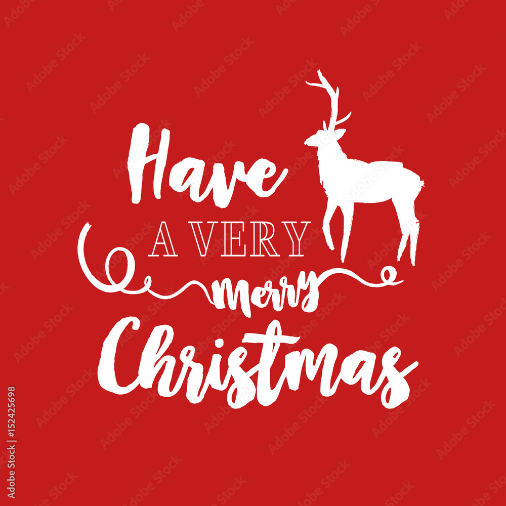 Christmas text quote typography deer illustration Christmas text quote typography deer illustration