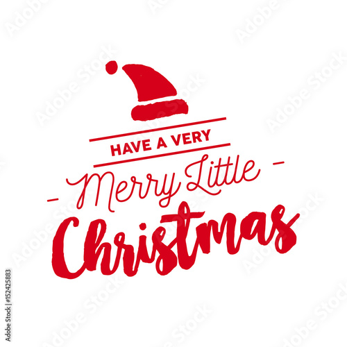 Merry Christmas calligraphy santa illustration