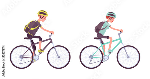 Man and woman riding a sportbike