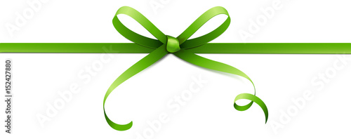Green curled bow