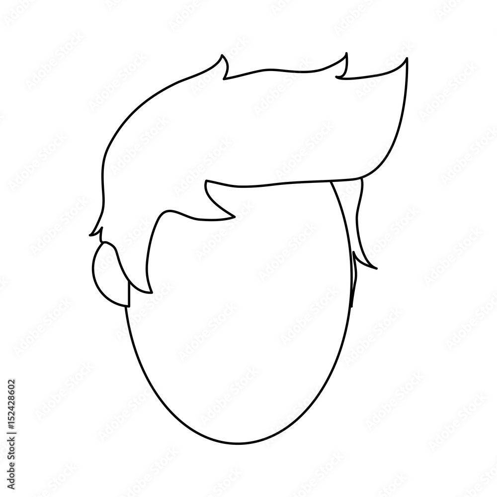 head of faceless man avatar icon image vector illustration design single black line head of faceless man avatar icon image vector illustration design single black line