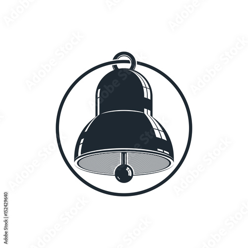 3d stylish bell isolated on...
