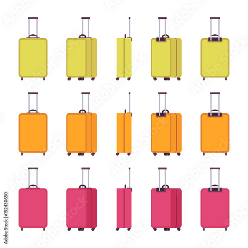 Modern travel suitcases
