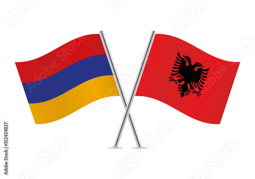 Free Download Armenia and Albania flags. Vector illustration. - GFXLoad